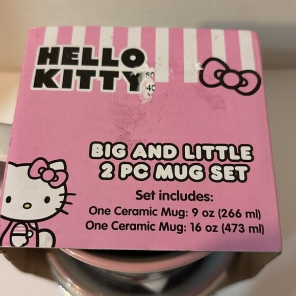 Hello Kitty big and little 2pc mug set Brand new in box - Picture 4 of 10